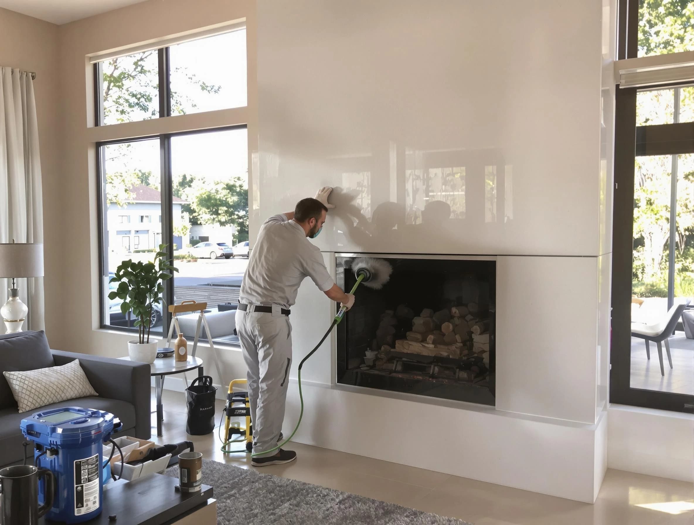 Taunton Chimney Sweep performing thorough soot removal in Taunton, MA