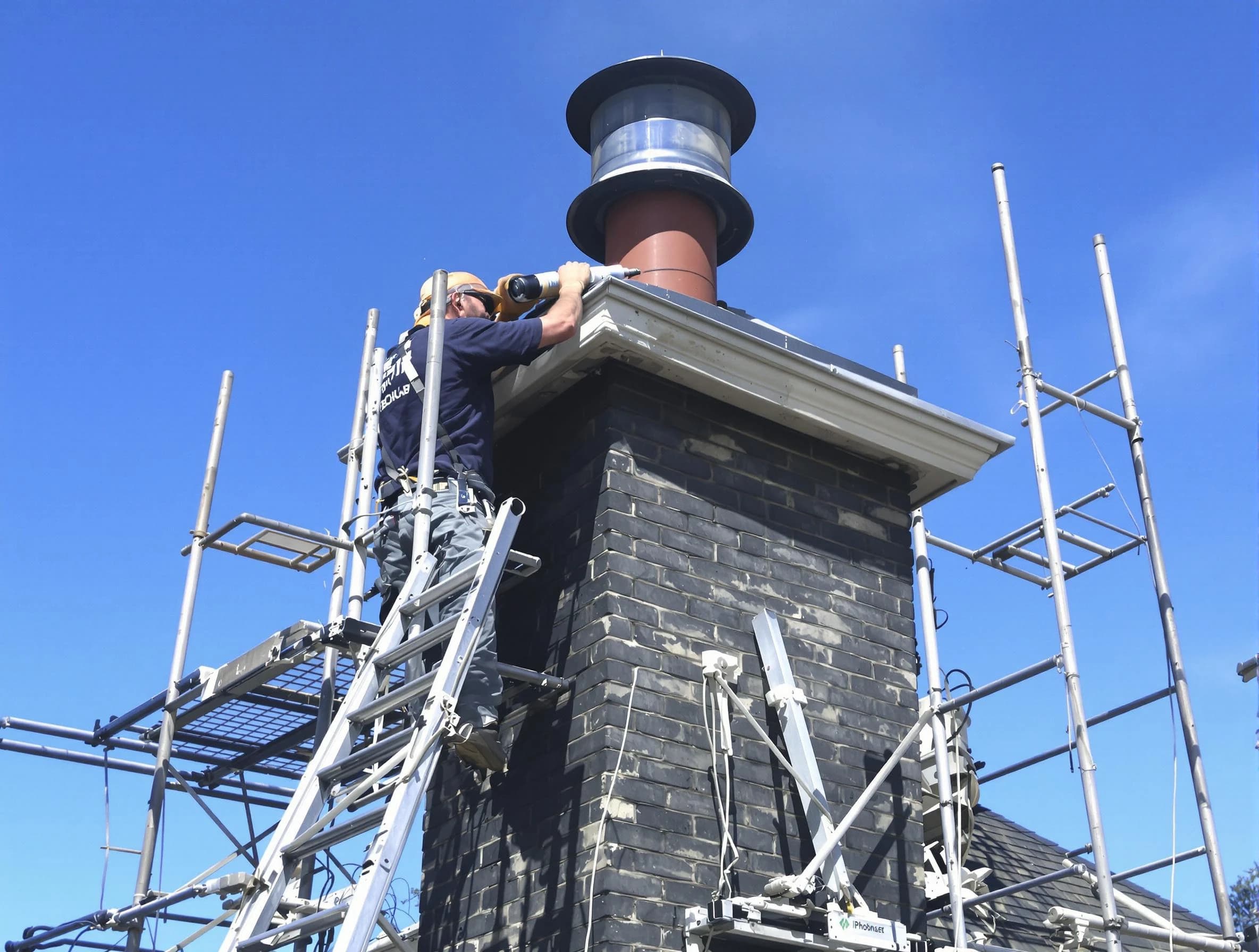 Sturdy chimney crown finished by Taunton Chimney Sweep in Taunton, MA