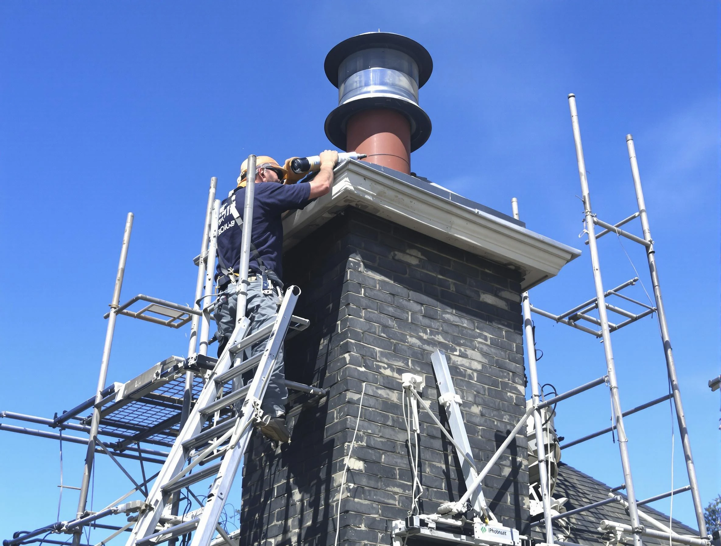 Sturdy chimney crown finished by Taunton Chimney Sweep in Taunton, MA