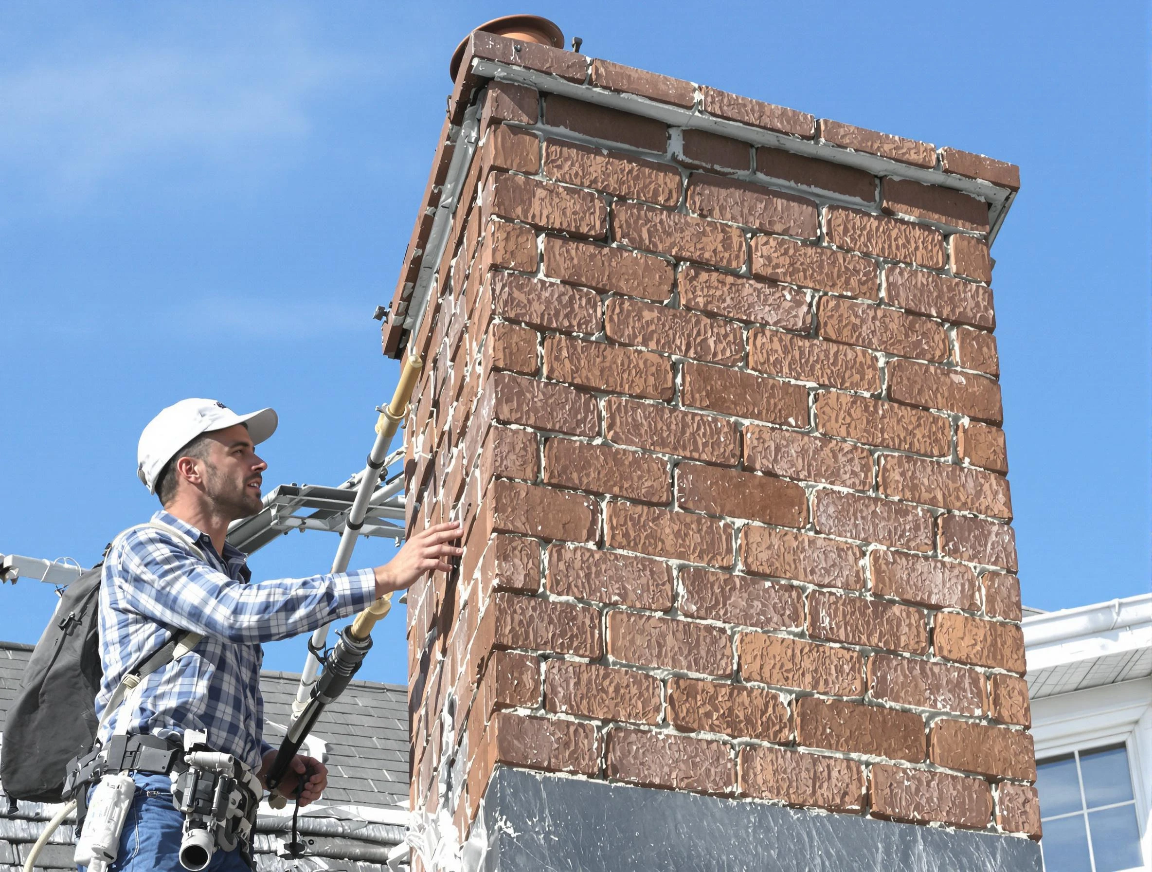 Brickwork for a chimney rebuild by Taunton Chimney Sweep in Taunton, MA