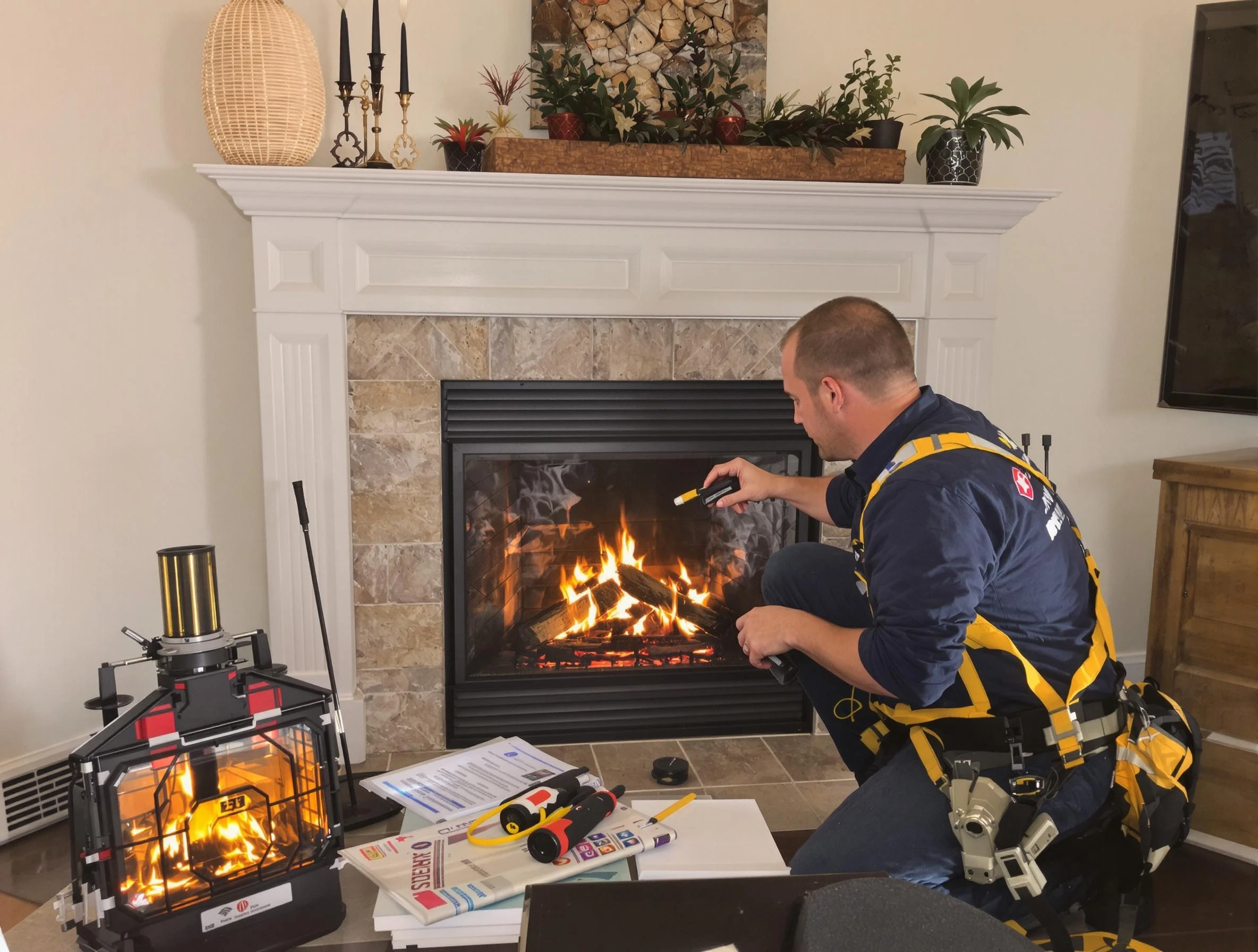 Safety-focused fireplace inspection by Taunton Chimney Sweep in Taunton, MA